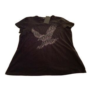 Harley Davidson Women Metallic Embroidered Tee T